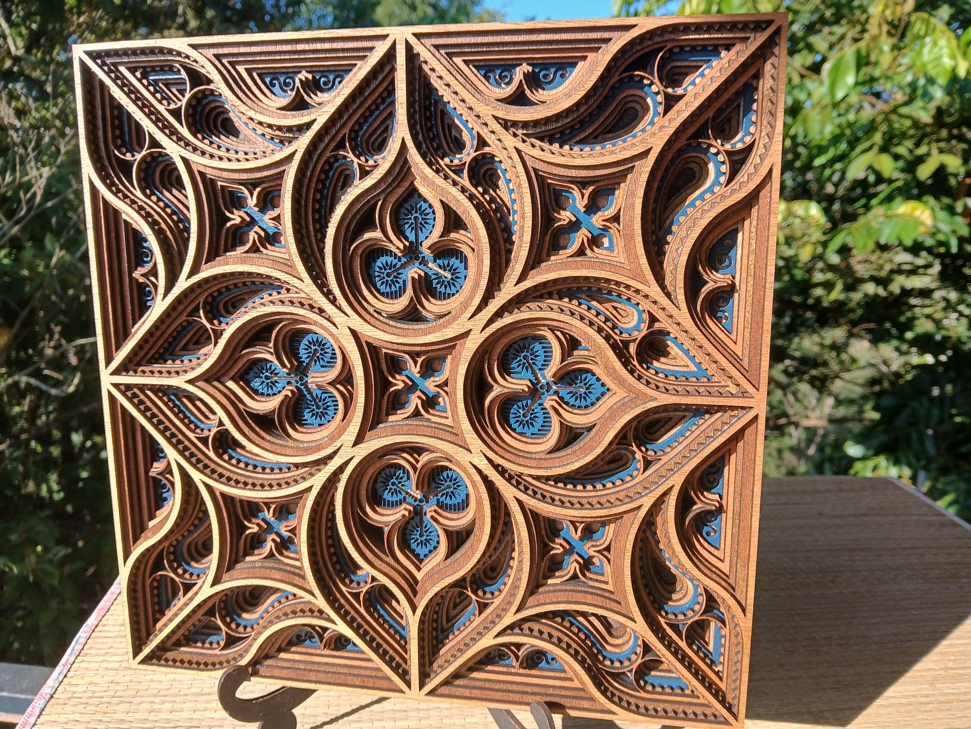 GOTHIC 3D pine wood Mandala