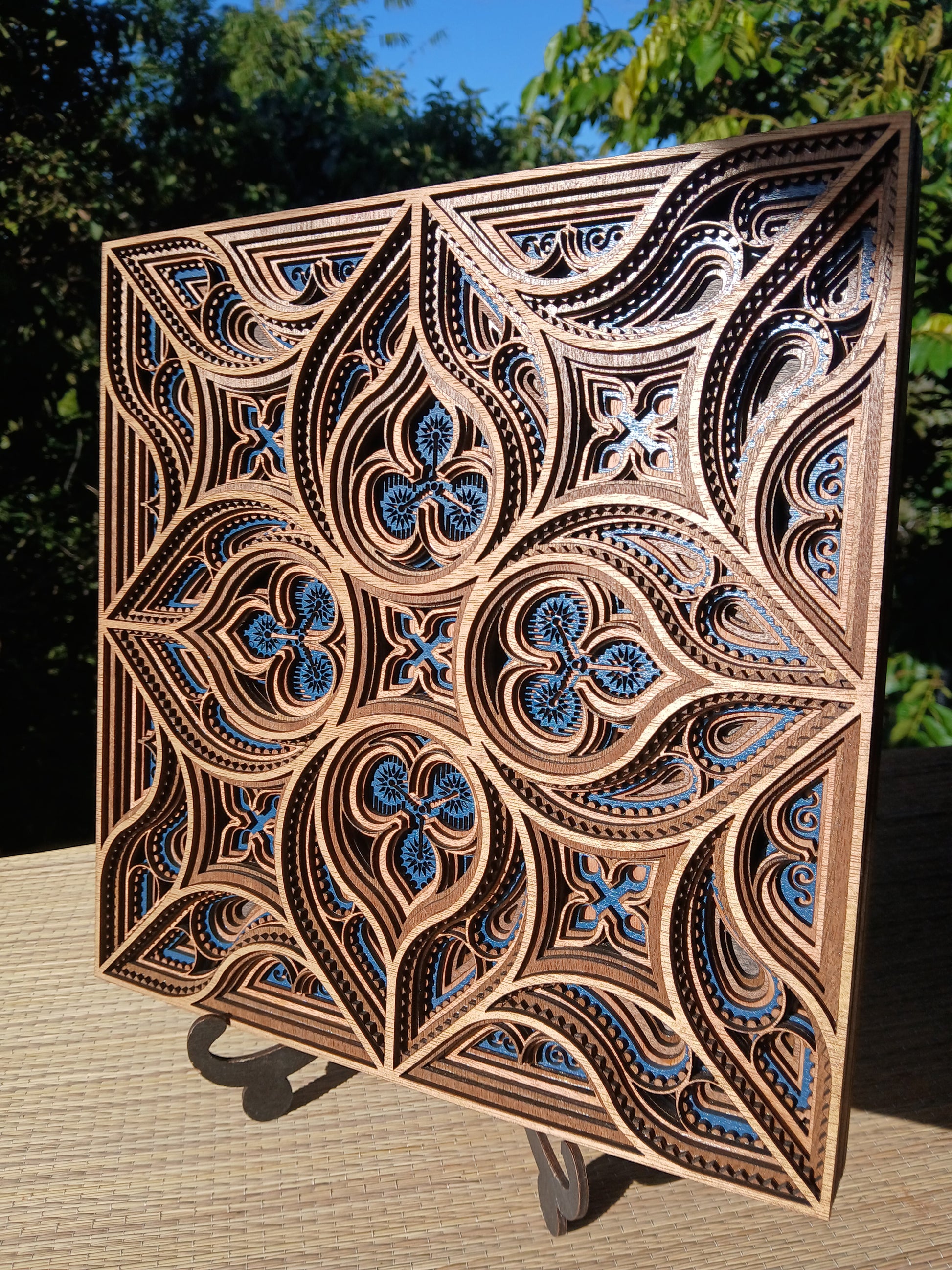 GOTHIC 3D pine wood Mandala