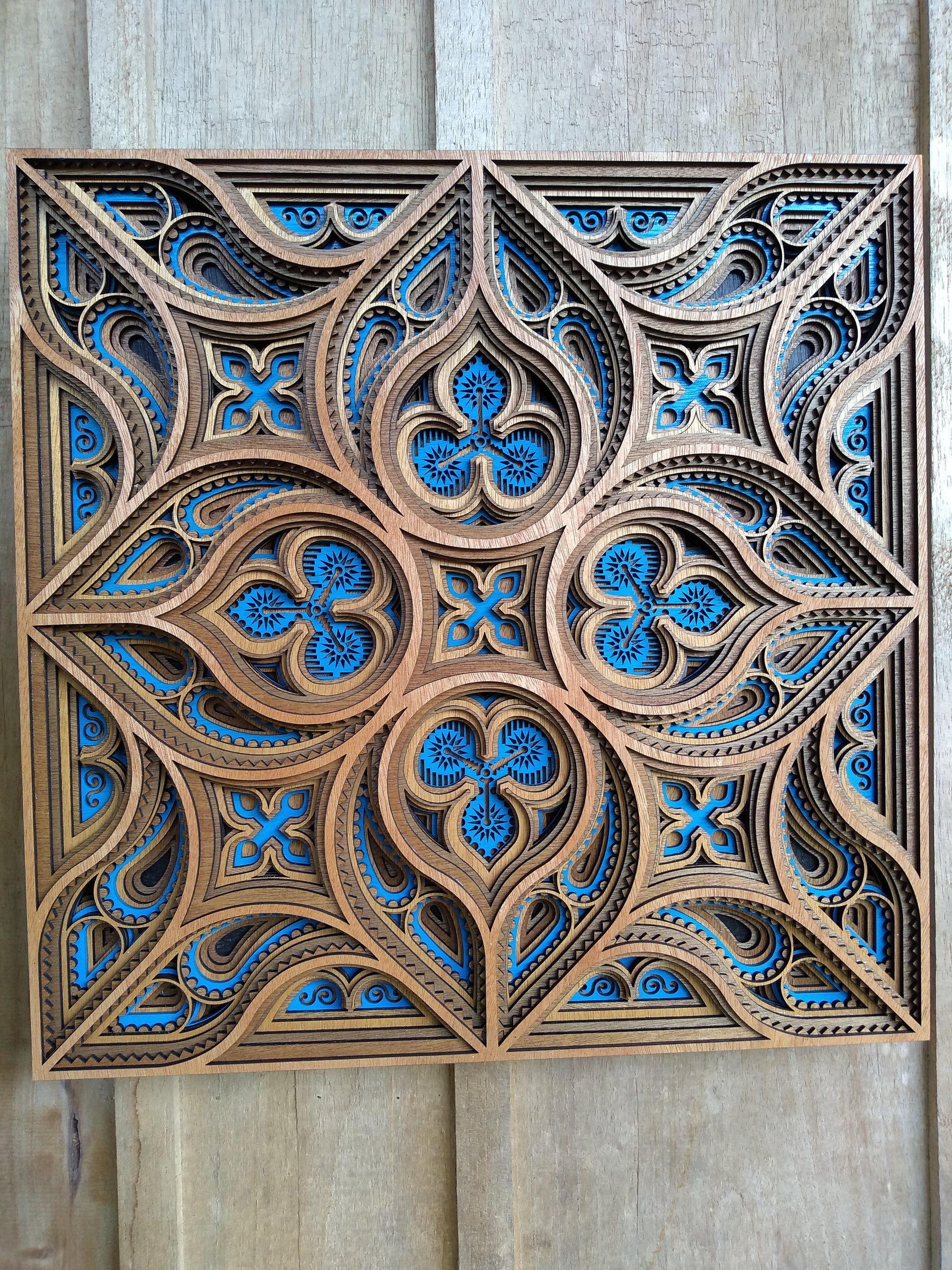 GOTHIC 3D pine wood Mandala