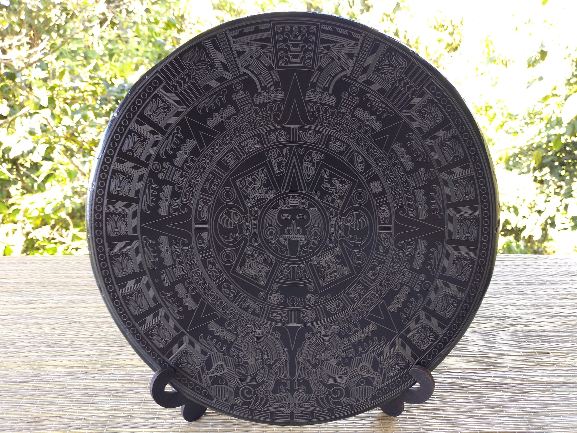 SLATE IMAGE – Aztec Sun Stone