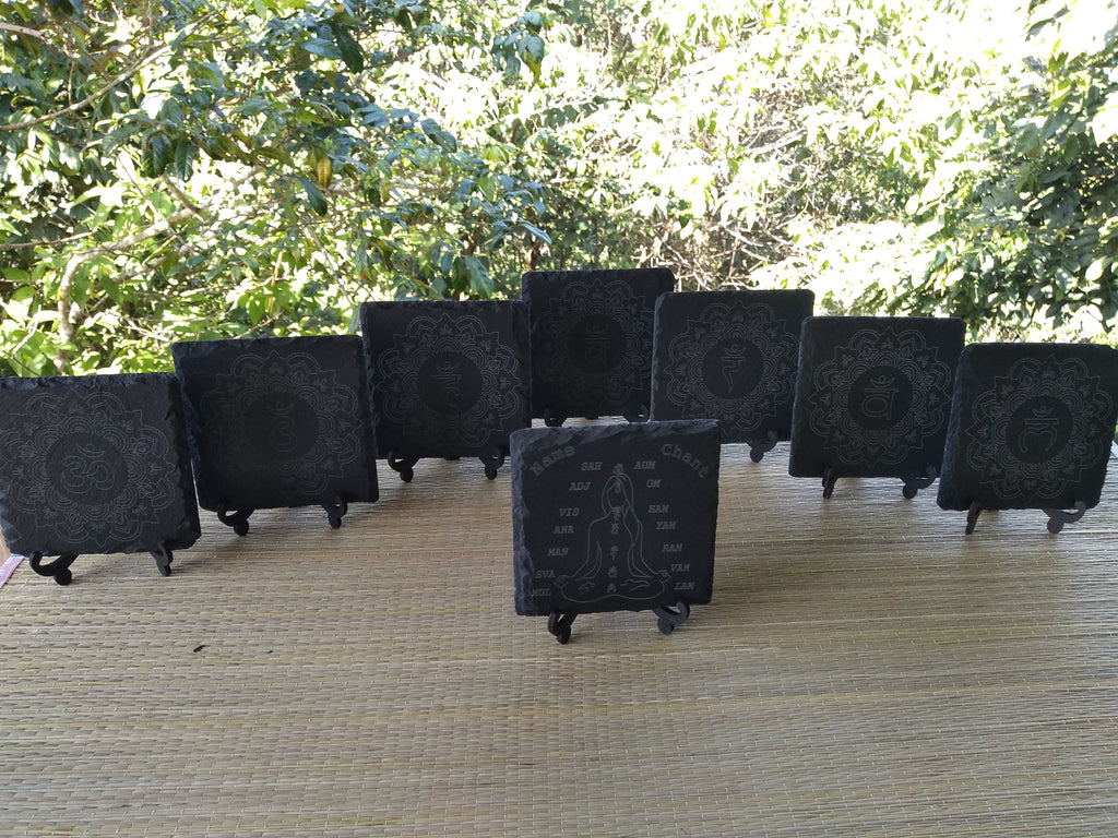 SLATE COASTERS - CHAKRAS